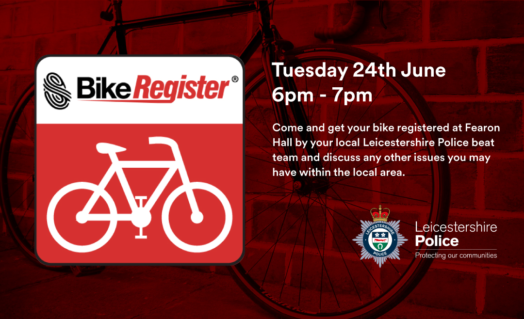 BikeRegister event, Tuesday 24th June, 6pm-7pm