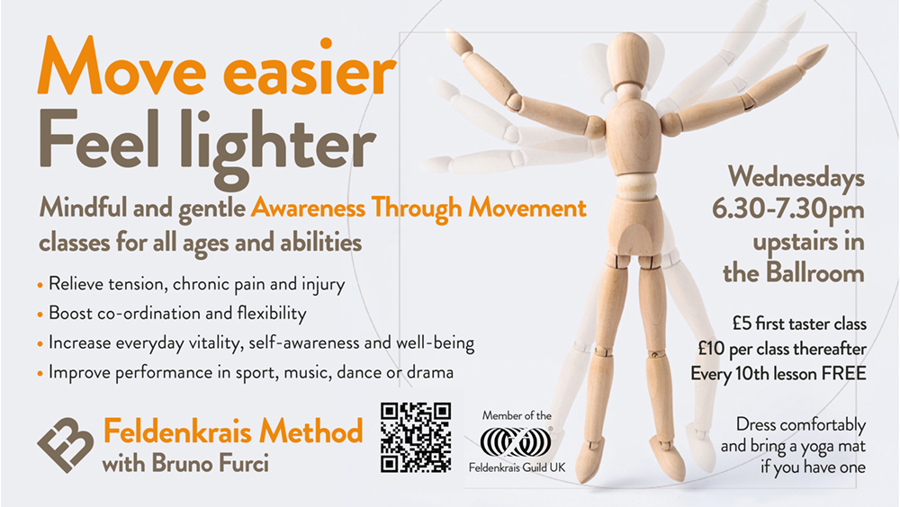 Feldenkrais Method. Move easier , feel lighter with mindful and gentle Awareness Through Movement classes for all ages and abilities.