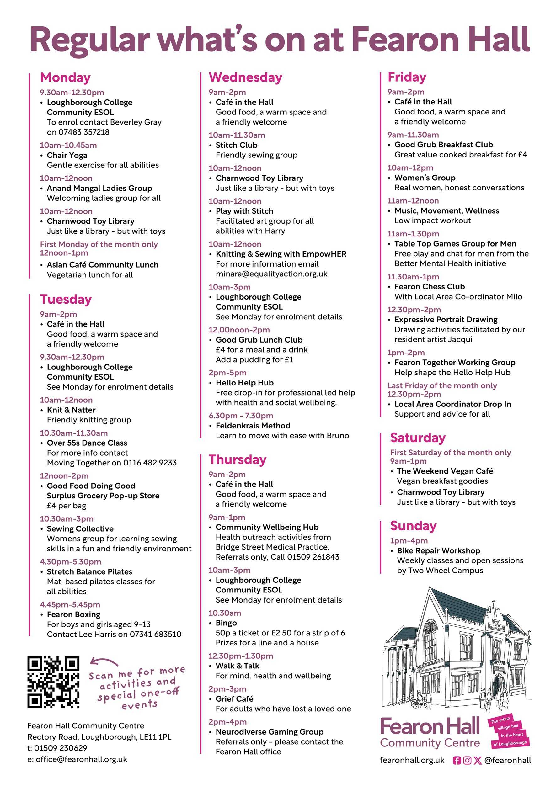 Fearon Hall Regular What's On March 2026