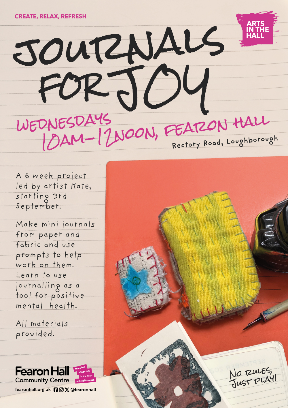 A six week journaling project led by artist Kate