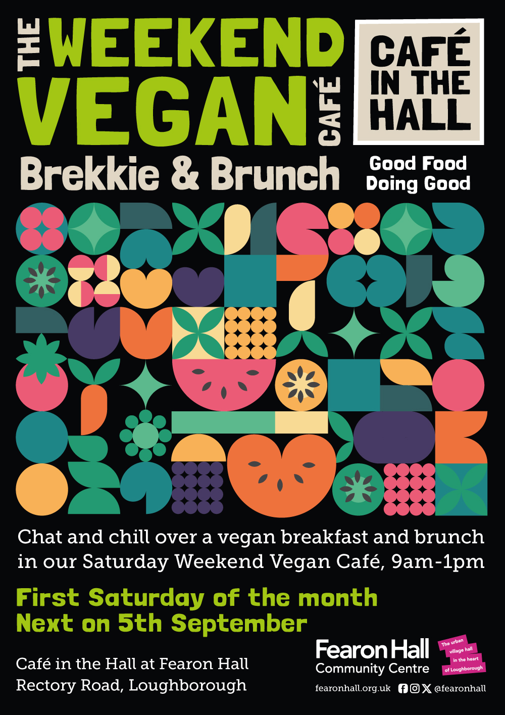 Chat and chill over a vegan breakfast in our Saturday Weekend Vegan Café.